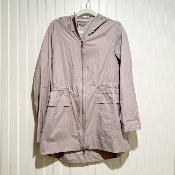 Calia Gray Woven Anorak Nylon Windbreaker Jacket Size Small - Picture 2 of 7